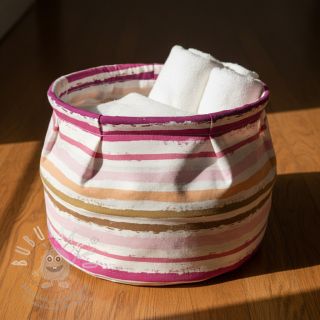 Bavlněná látka Big stripes Snoozy old pink