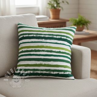Bavlněná látka Big stripes Snoozy camo green