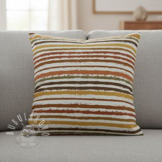 Bavlněná látka Small stripes Snoozy brick