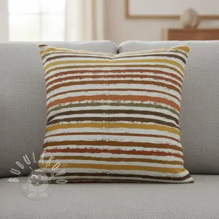 Bavlněná látka Small stripes Snoozy brick