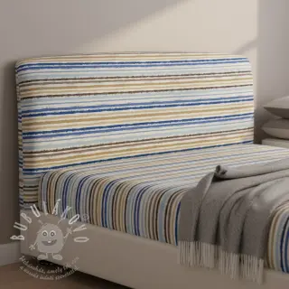 Bavlněná látka Small stripes Snoozy old blue