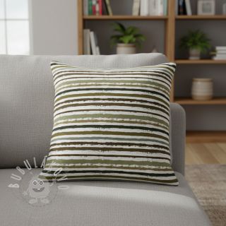 Bavlněná látka Small stripes Snoozy taupe