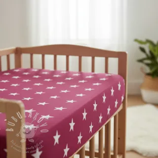Bavlněná látka Stars cerise