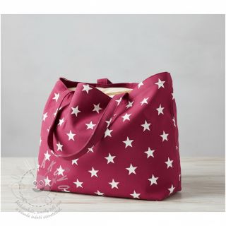 Bavlněná látka Stars cerise