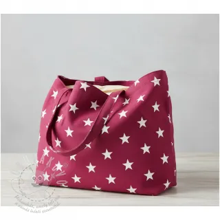 Bavlněná látka Stars cerise