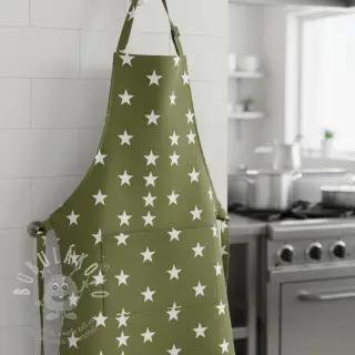 Bavlněná látka Stars green