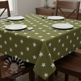 Bavlněná látka Stars green