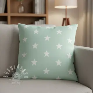 Bavlněná látka Stars mint