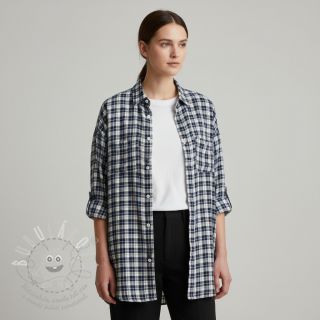 Bavlněná látka YARN DYED CHECK BRUSHED Silva design B