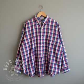 Bavlněná látka YARN DYED Square cerise