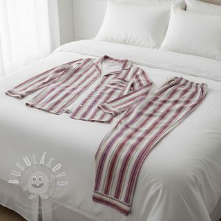 Bavlněná látka YARN DYED Line multi