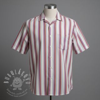 Bavlněná látka YARN DYED Line multi