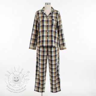 Bavlněná látka YARN DYED Square pickle