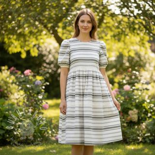 Bavlněná látka YARN DYED Structure army green