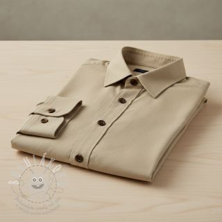 Bavlněný popelín dark beige