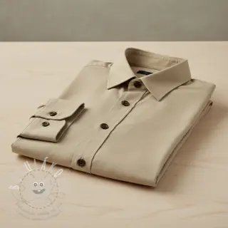 Bavlněný popelín dark beige