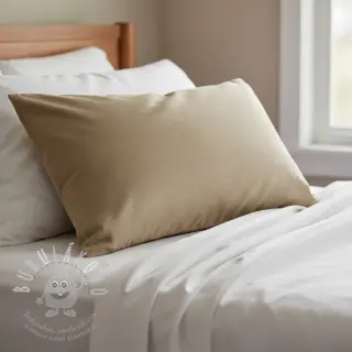 Bavlněný popelín dark beige