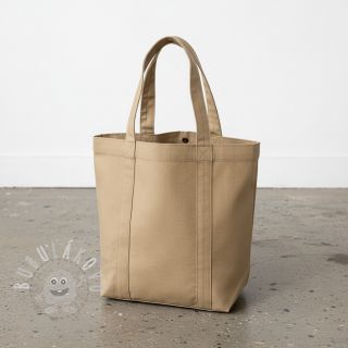 Bavlněný popelín dark beige