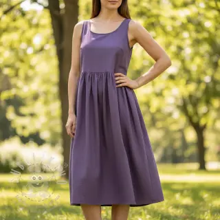 Bavlněný popelín plum