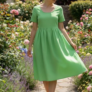 Bavlněný popelín neon green