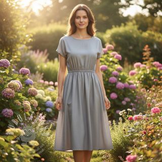 Bavlněný popelín metal grey