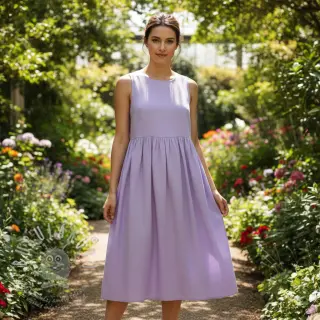 Bavlněný popelín bright lilac