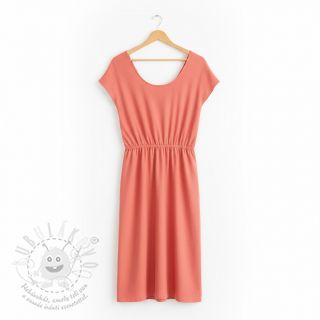 Bavlněný popelín dark coral