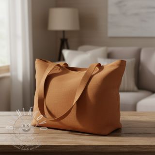 Bavlněný popelín dark cognac