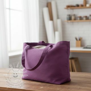 Bavlněný popelín aubergine