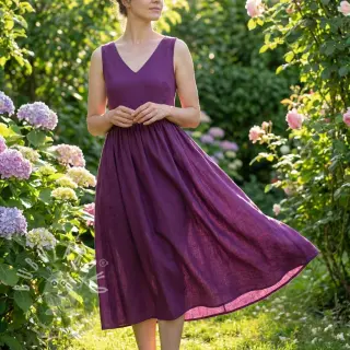 Bavlněný popelín dark purple