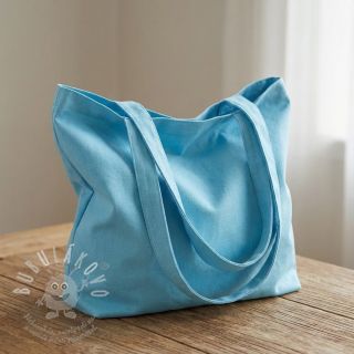 Bavlněný popelín sky blue