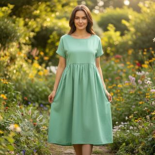 Bavlněný popelín pepermint