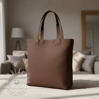 Bavlněný popelín dark brown