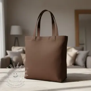 Bavlněný popelín dark brown