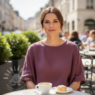 Bavlněná látka SLUB WASHED mauve