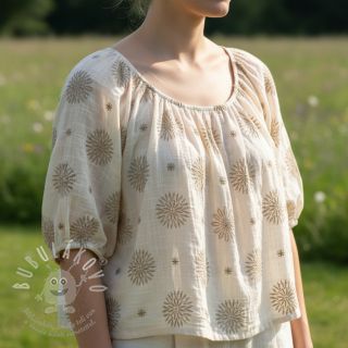 Bavlněná látka EMBROIDERY Sofia design A