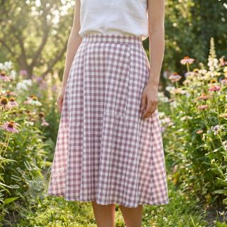 Bavlněná látka Check mauve