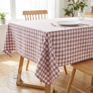 Bavlněná látka Check mauve