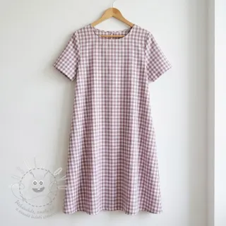 Bavlněná látka Check mauve