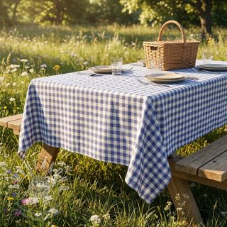 Bavlněná látka Check lavender