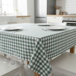 Bavlněná látka Check teal