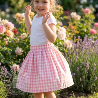 Bavlněná látka Check rosa