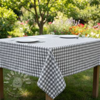 Bavlněná látka Check grey