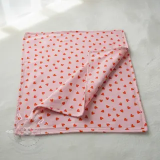 Bavlněná látka FLANNEL Hearts pink