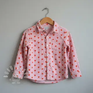 Bavlněná látka FLANNEL Hearts pink