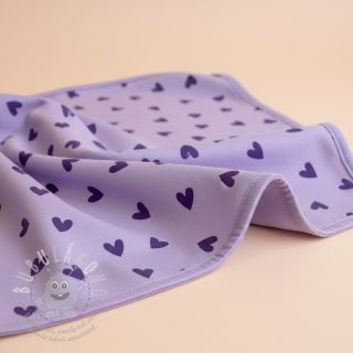 Bavlněná látka FLANNEL Hearts lavender