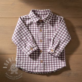 Bavlněná látka FLANNEL Check mauve