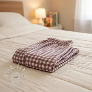 Bavlněná látka FLANNEL Check mauve