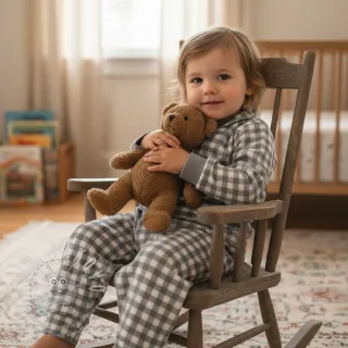 Bavlněná látka FLANNEL Check sage