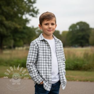 Bavlněná látka FLANNEL Check sage